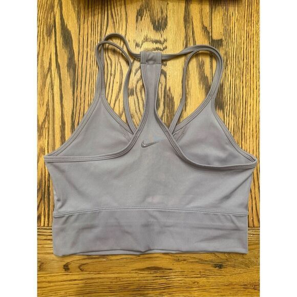 Nike Gray Dry-Fit Luxe Laced Strappy Training Sports Bra Size Small - Picture 2 of 5